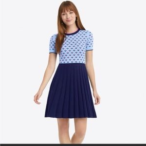 Draper James sweater dress in jacquard tulip- light blue women’s plus size 3x